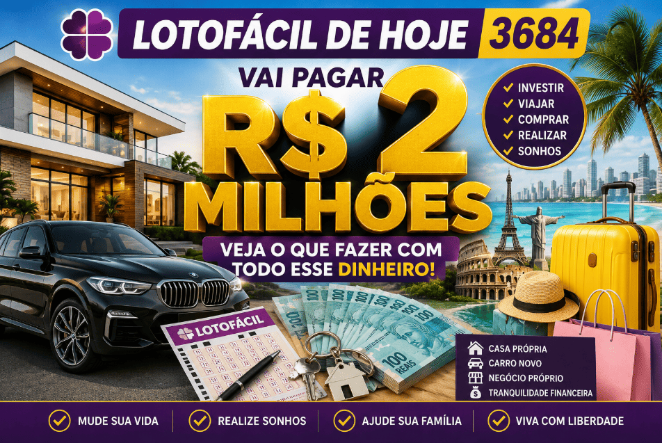 lotofacil de hoje 3684