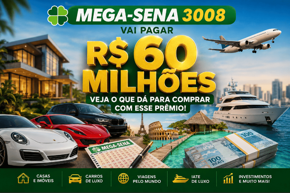 Mega Sena 3008 super acumulada