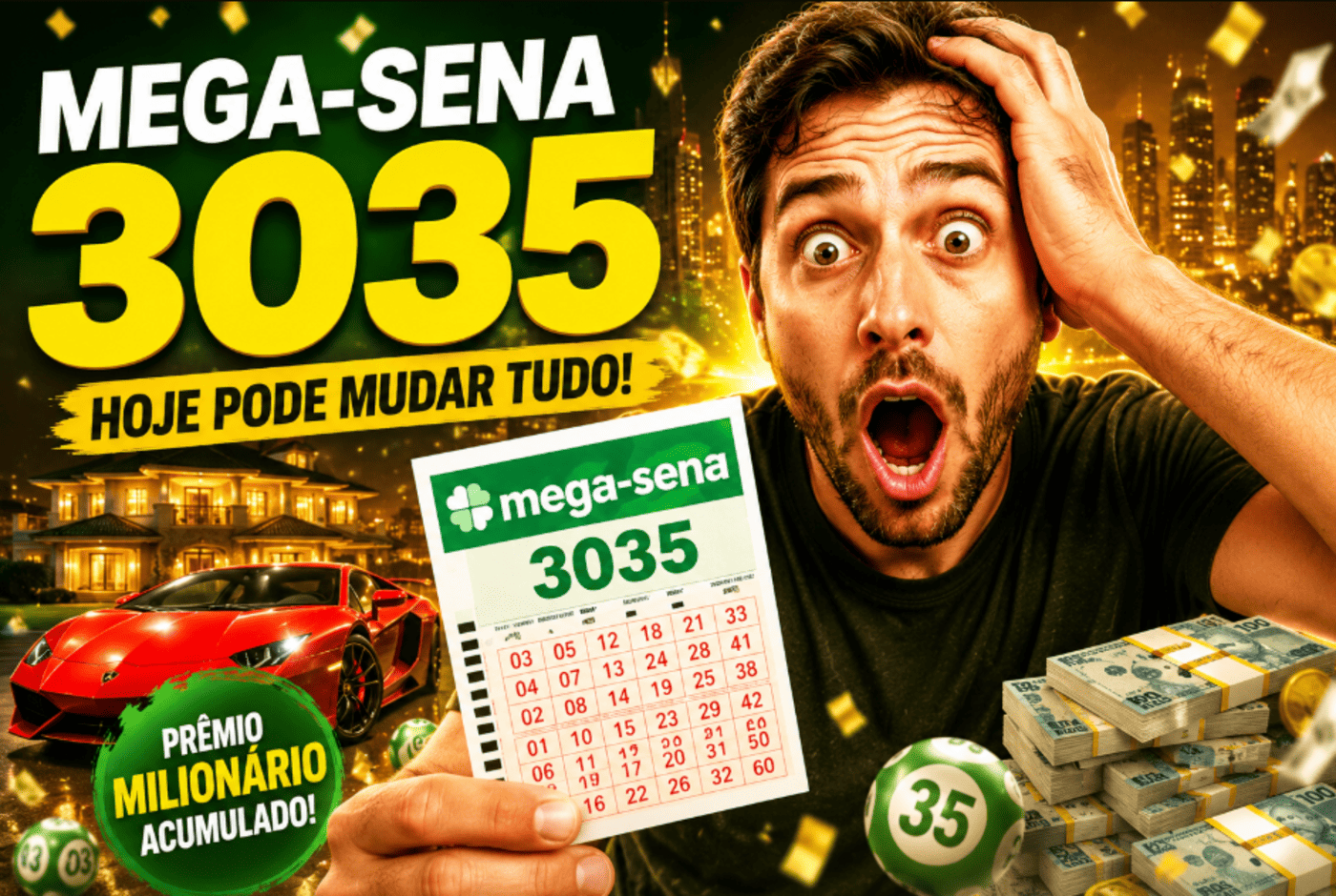 Mega-Sena 3035: apostador comum entra em choque ao conferir o bilhete e história movimenta a internet antes do sorteio 1 mega sena 3035 1