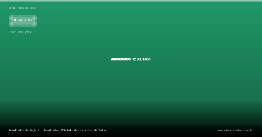 Resultado Mega-Sena Concurso 3049 (25/08/2026) — Números Sorteados e Premiação Oficial